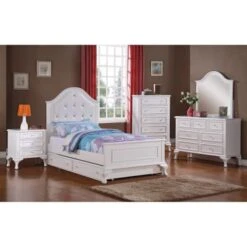 Picket House Furnishings Jenna Twin Panel W/ Trundle 5PC Bedroom Set - Twin Bed With Trundle 5 PC Set -Furniture Kids Store f5dd7eab 4620 4519 bbd4 f85391fe2d9d