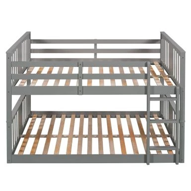 Nestfair Full Over Full Bunk Bed With Ladder - White 6 Nestfair Full Over Full Bunk Bed With Ladder - White - Image 4