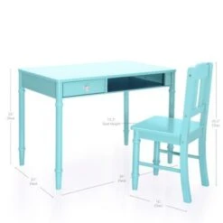 Guidecraft Kid's Dahlia Desk And Hutch With Chair - Blue -Furniture Kids Store fc7792cb e10d 4e40 90a5 a95588a21933